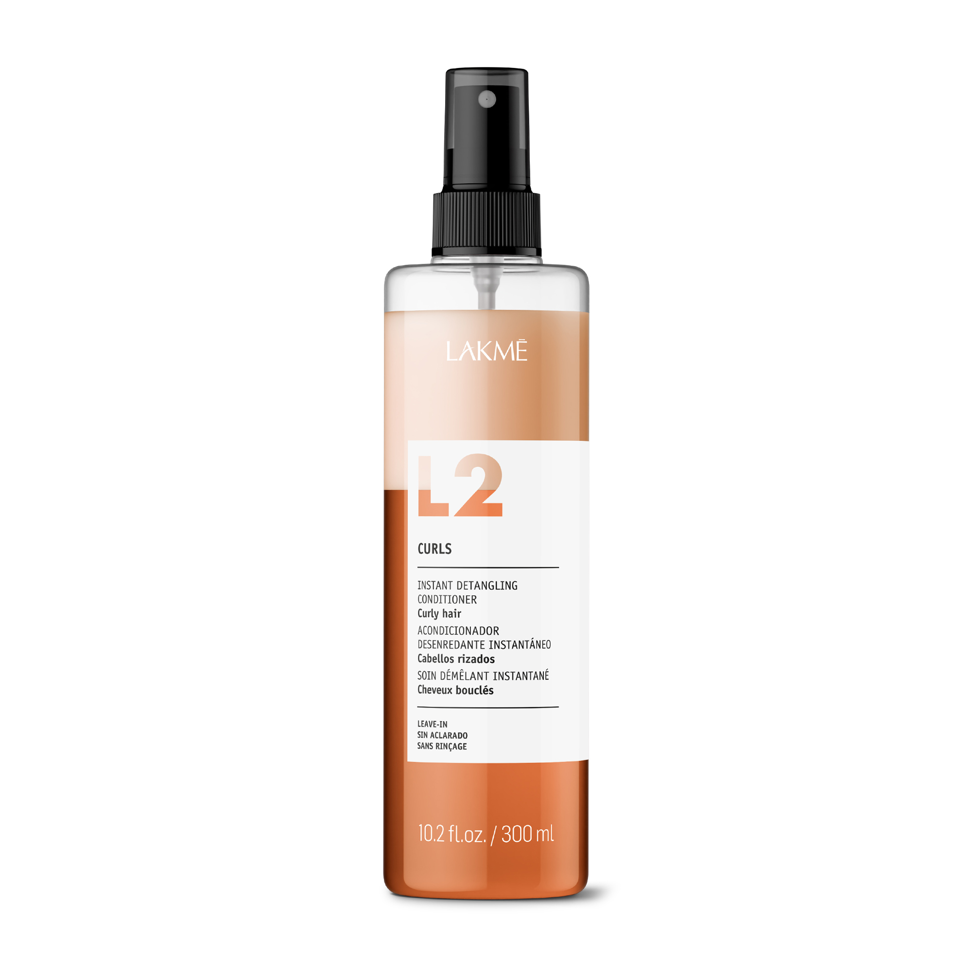 Двофазний незмивний спрей-кондиціонер Lakme L2 Curls Instant Detangling Conditioner для кучерявого волосся, 300 мл